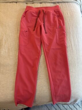 Women’s Fig’s-Straight leg scrub pants desert rose color